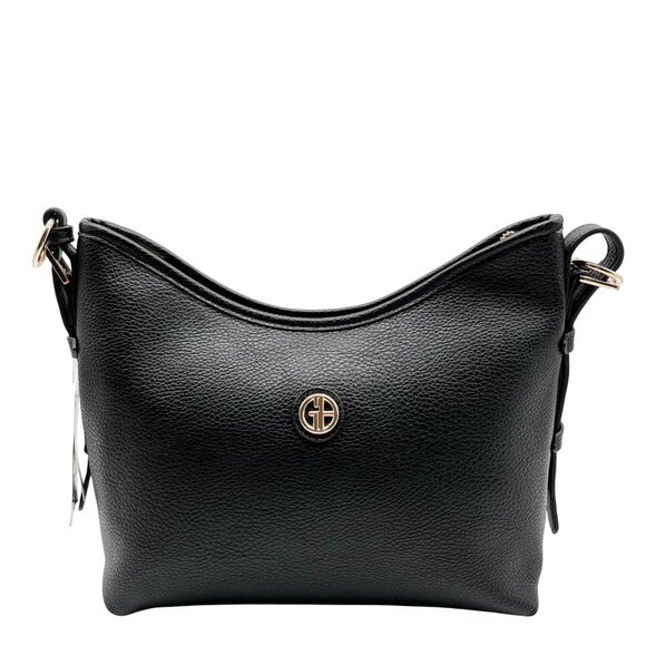 Giani Bernini Black Pebble Soft Medium Shoulder Bag - Picture 1 of 11